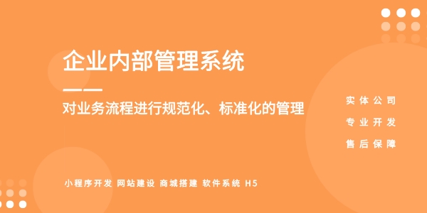 企業(yè)內(nèi)部管理系統(tǒng)軟件開發(fā)搭建